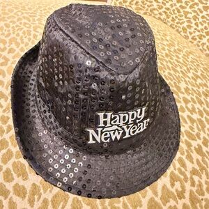 Sequin Black Happy New Year Party Hat